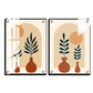 Botanical Contemporary Wood Print Wall Art Set of 2