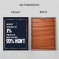1% Selfmotivational Inspired Quotes Wood Print Wall Art