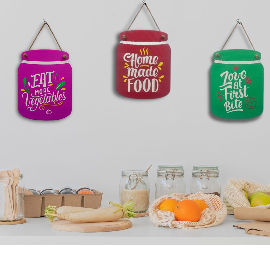 Wooden Jar Shaped Wall Hangings