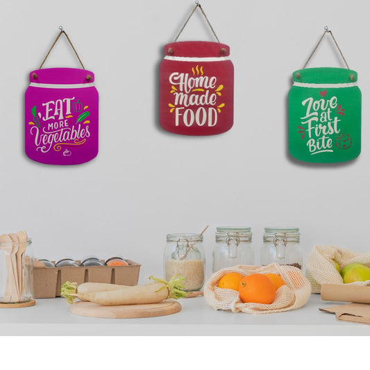 Wooden Jar Shaped Wall Hangings
