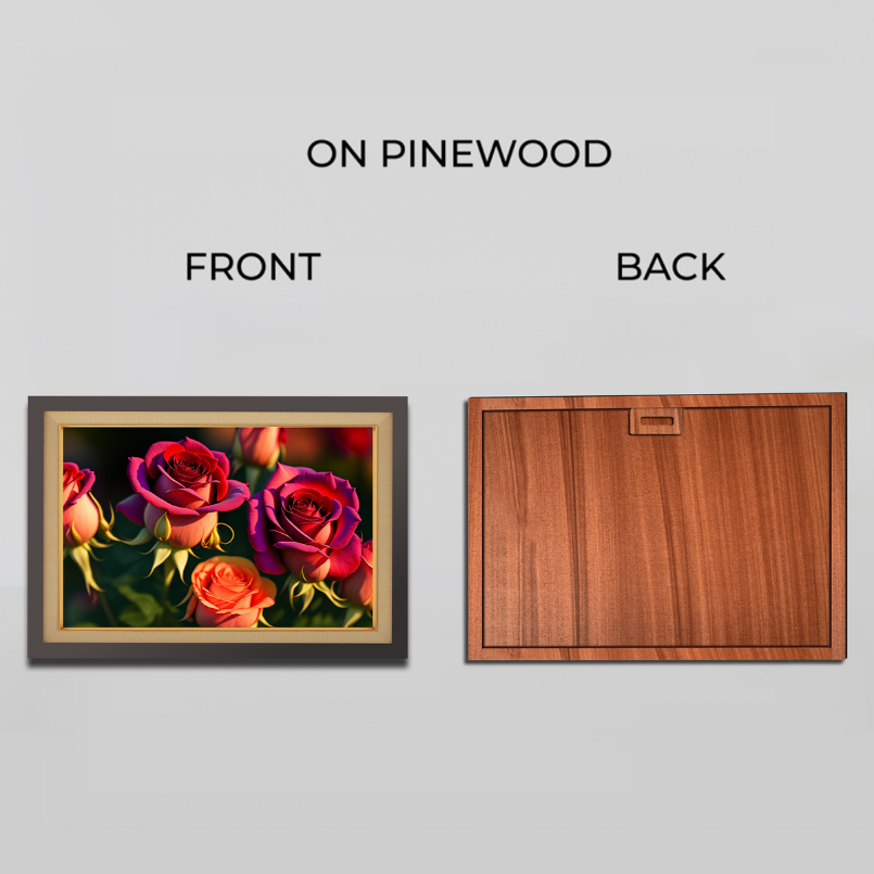 A Bouquet of Roses Wood Print Wall Art 23x17.5 Inches