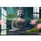 Buddha Meditating in Water Wood Print Wall Art
