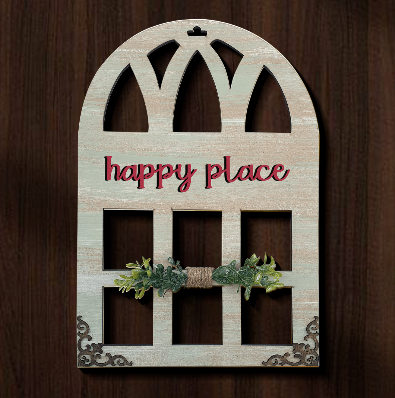 Happy Place Window Wall Art