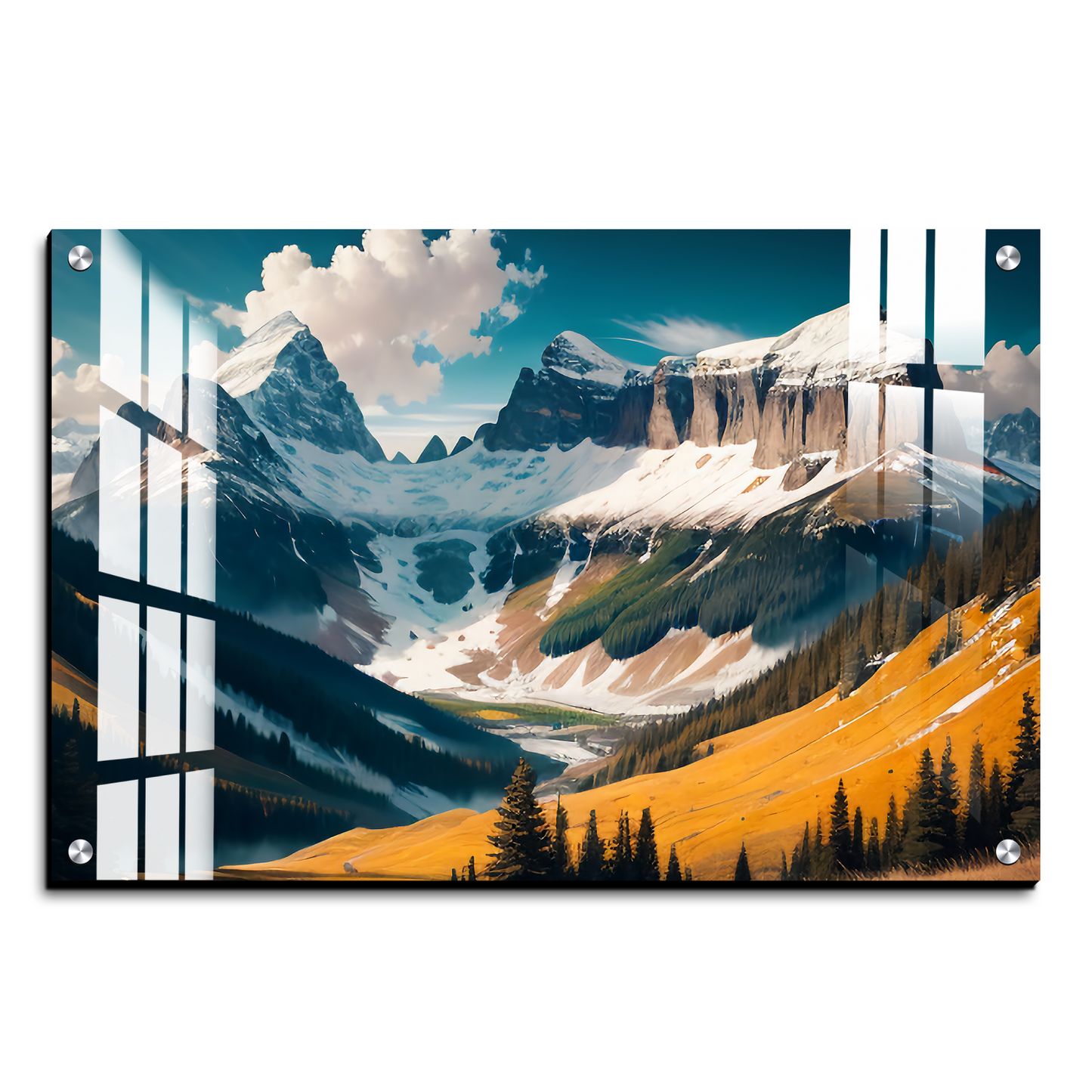 Cloud and Mountains Astonish Landscape Luxury Wall Art Painting
