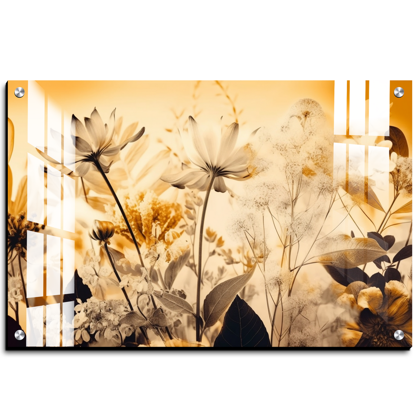 White Flowers Luxury Wall Art Painting