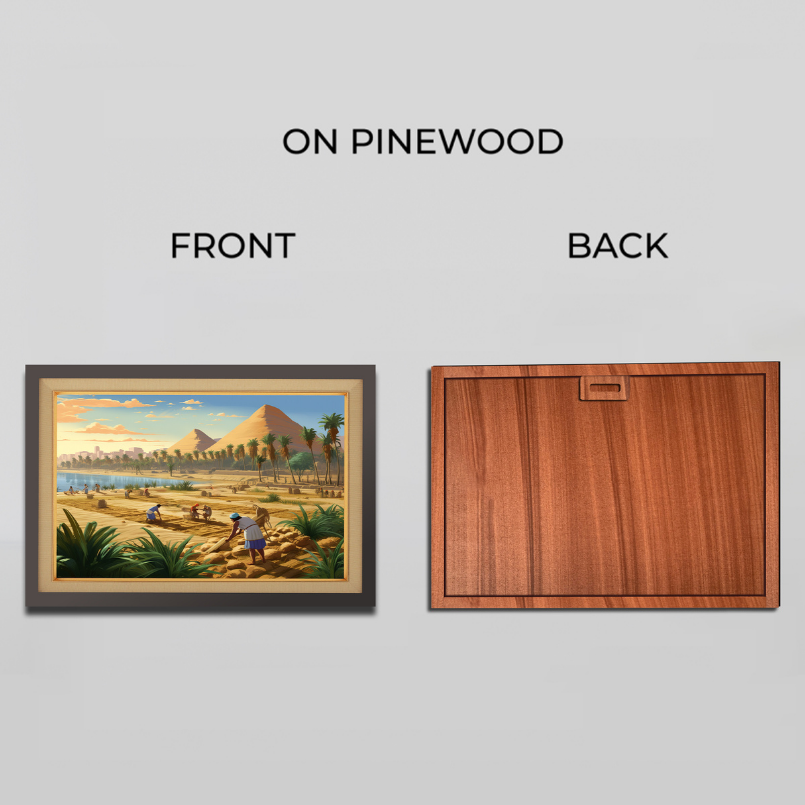 Ancient Egyptian Civilization Wood Print Wall Art 23x17.5 Inches