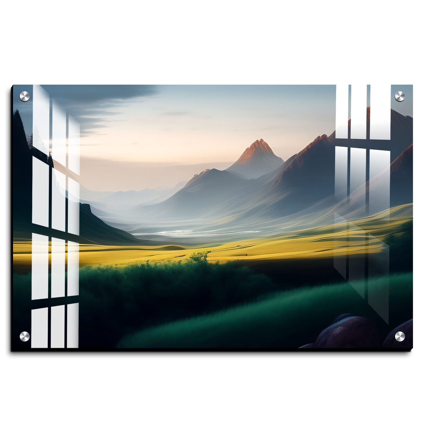 Beautiful Blue Nature Landscape Luxury Wall Painting