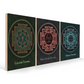 Set of 3 Prosperity & Wealth Yantra Wood Print Wall Art