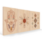 Hamsa Evil Eye Protector Wood Print Wall Art Set of 3