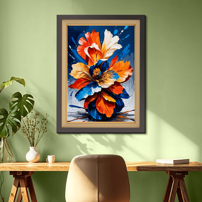 Bunch Of Flowers Wood Print Wall Art 18x23 Inches