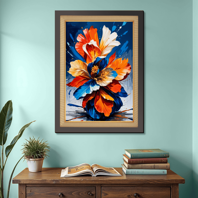 Bunch Of Flowers Wood Print Wall Art 18x23 Inches