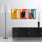 African Theme Wood Print Wall Art Set of 3