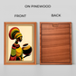 African Lady With Pot Wood Print Wall Art 18x23 Inches