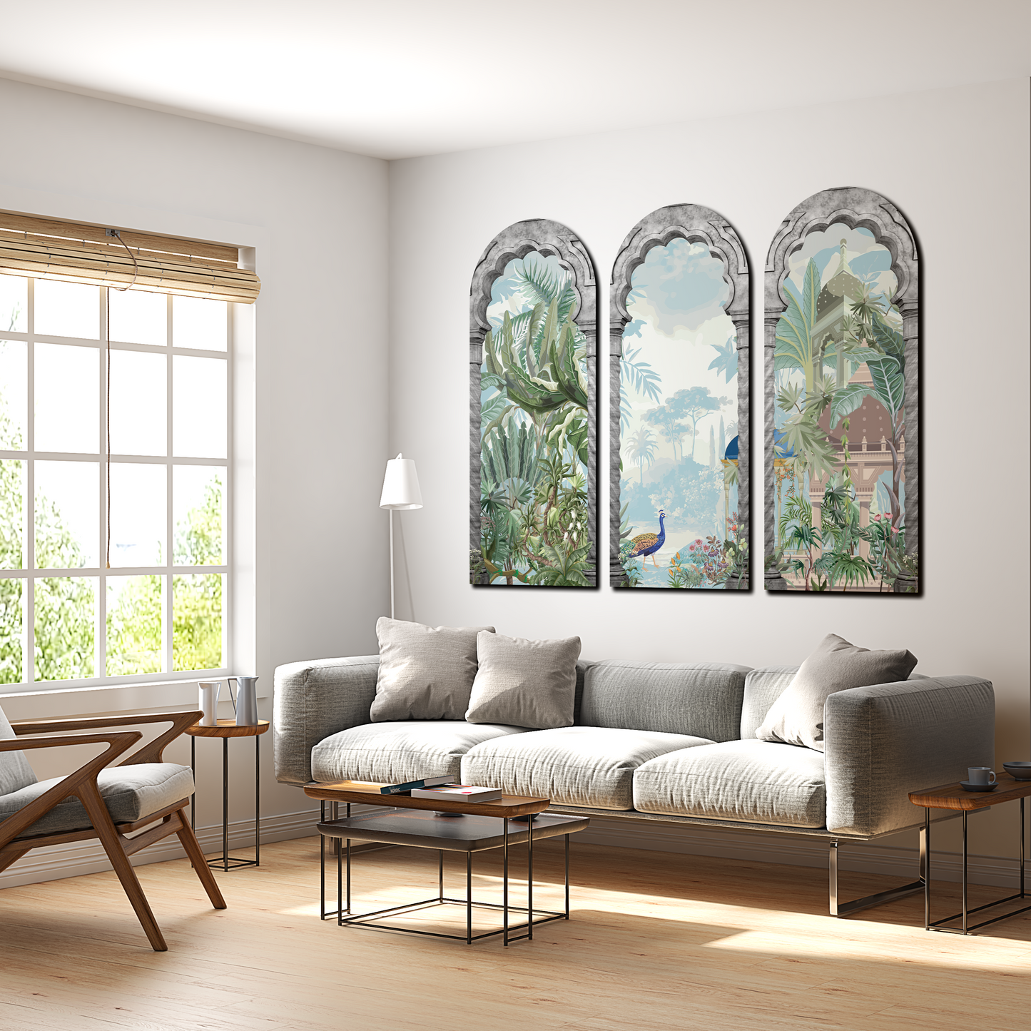 Mughal Inspired Luxurious Wood Print Wall Art