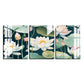 Lotus Wood Print Wall Art Set of 3