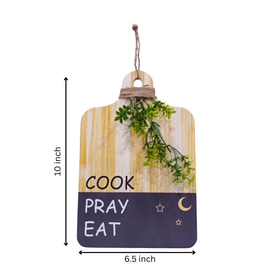 Cook Pray Eat Wooden Wall Hanging and Decorative item