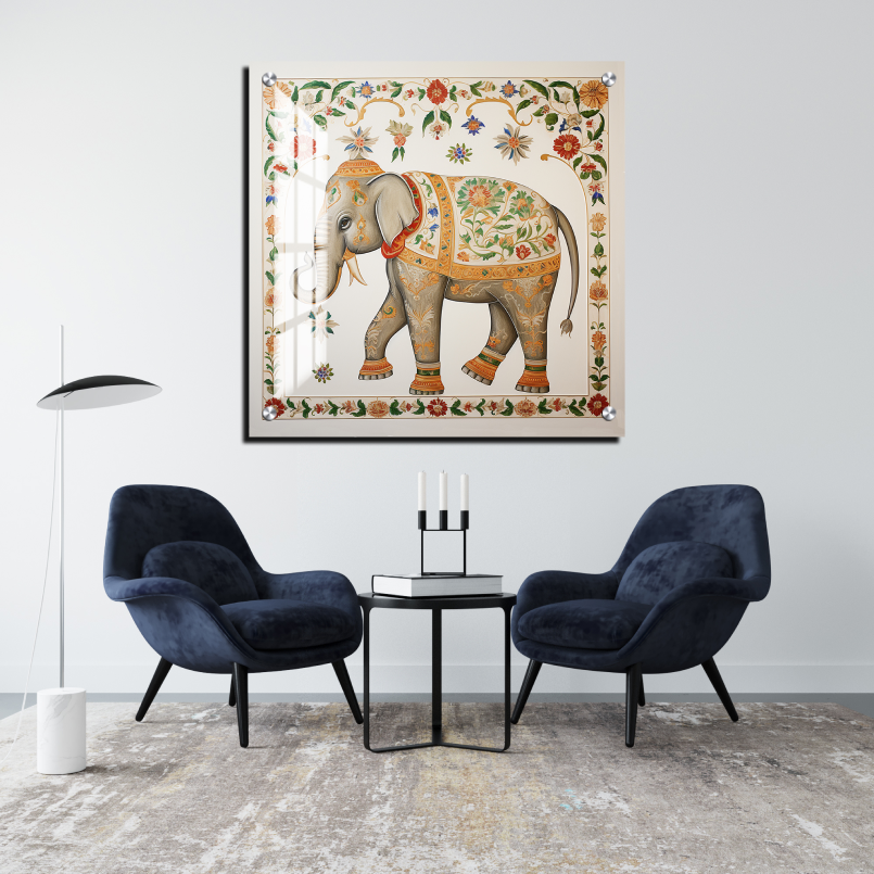 Elephant Wood Print Wall Art For Prosperity and Luck
