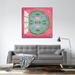 Pink Pichwai Wood Print Wall Art Pink