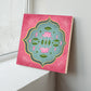 Pink Pichwai Wood Print Wall Art Pink