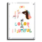Colorful Unicorn Wood Print Wall Art