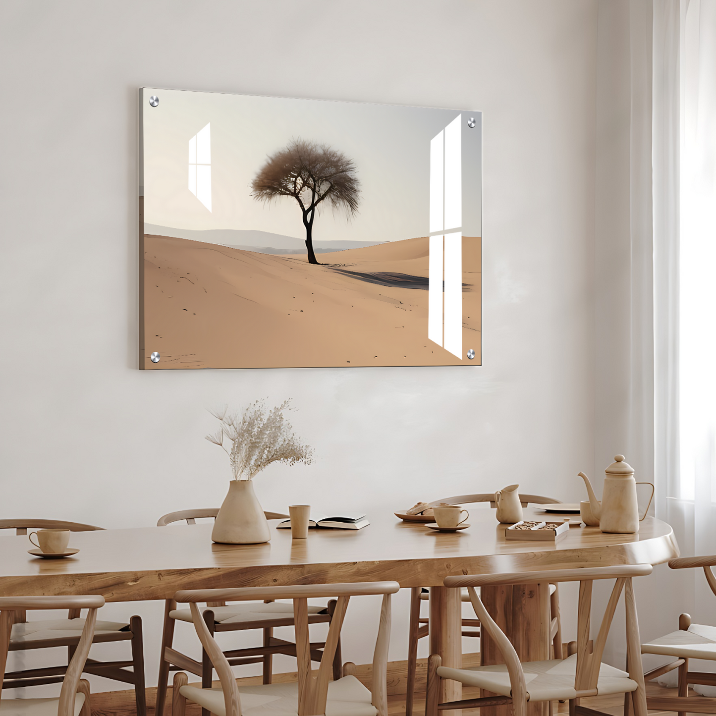 Tree In Desert Motivational Positive Luxury Wall Art Painting