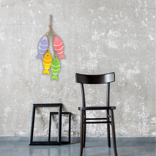 Antique Wooden Imitative Fish Wall Hanging