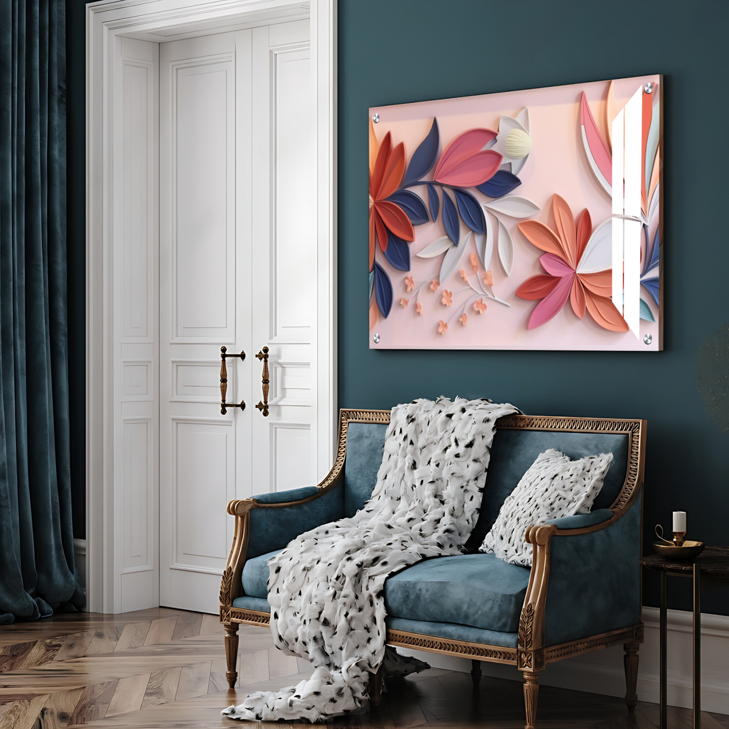 3D Colorful Flowers Luxury Wall Art Painting