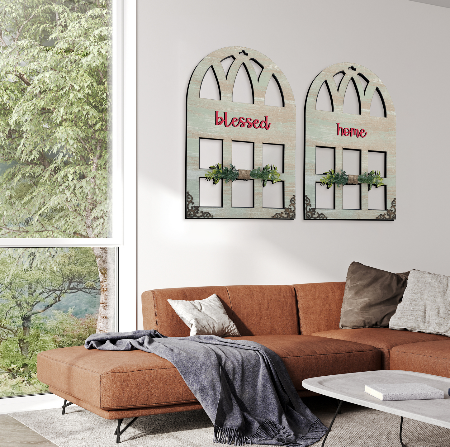 Blessed Home Quote Window Wall Art Set Of 2