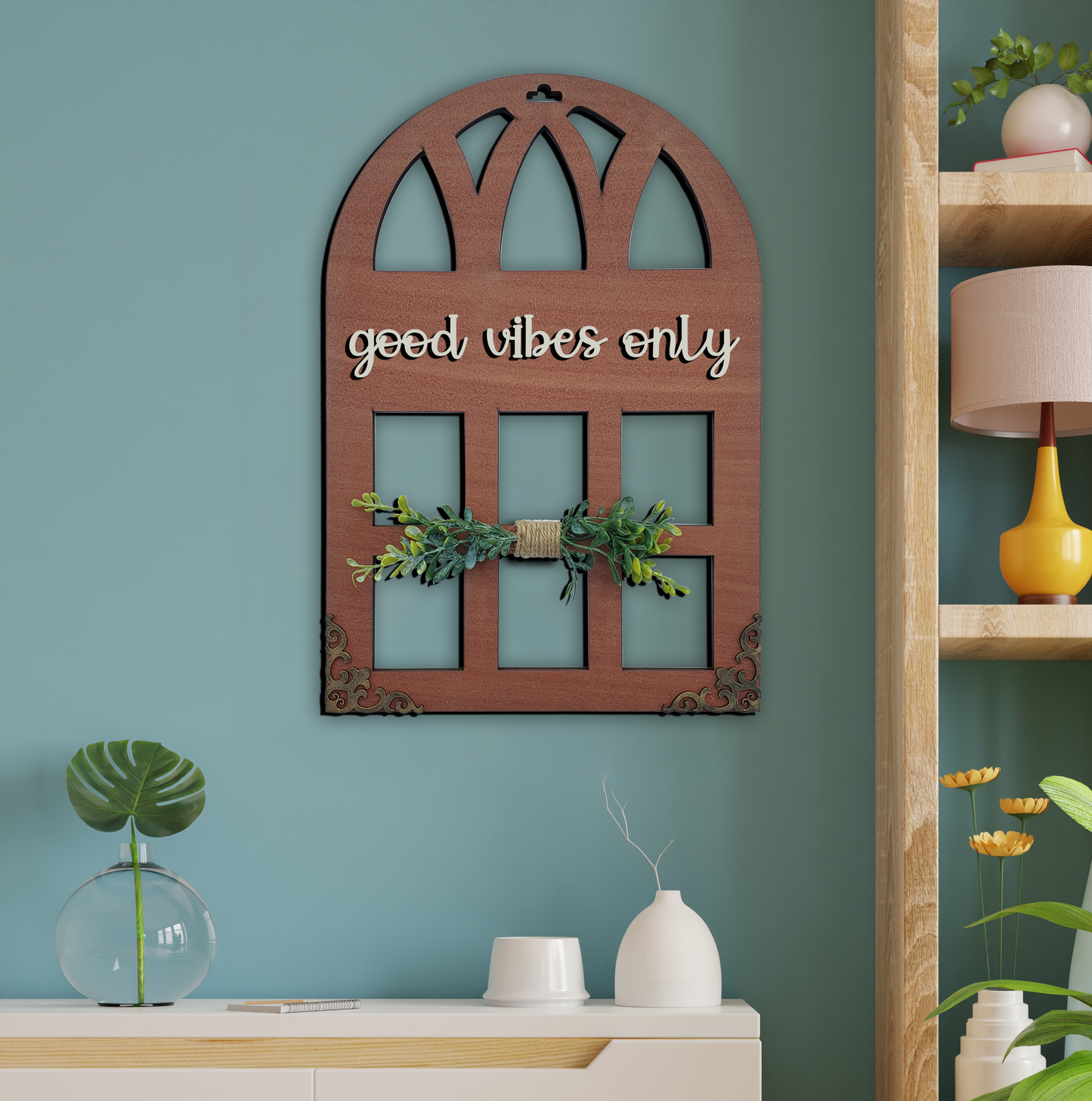 Good Vibes Only Window Wall Art
