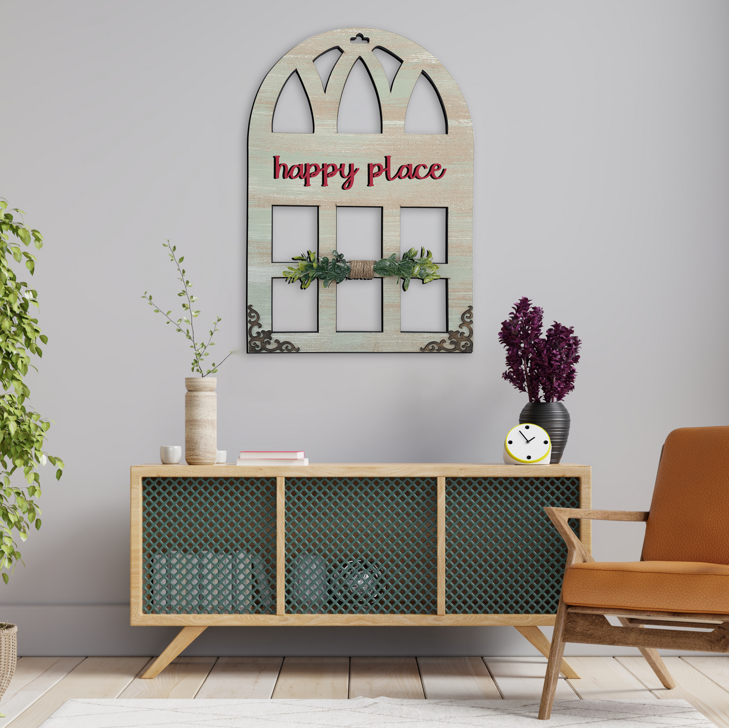 Happy Place Window Wall Art