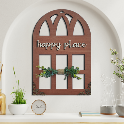 Happy Place Window Wall Art