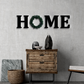 HOME Letters With Green Wreath Wooden Sign Wall Art Home Decoration