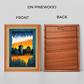 Castle With Multicolor Shades Wood Print Wall Art 18x23 Inches