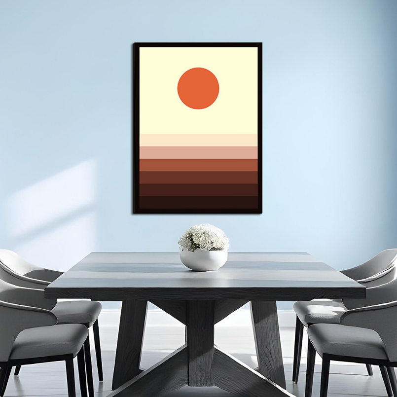 Beige Ombre Wood Print Wall Art