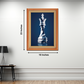 Chess King Blue With White Shade Wood Print Wall Art 18x23 Inches