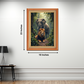 Elephant And Lion Wood Print Wall Art 18x23 Inches