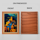 Colorful Village View Wood Print Wall Art 18x23 Inches