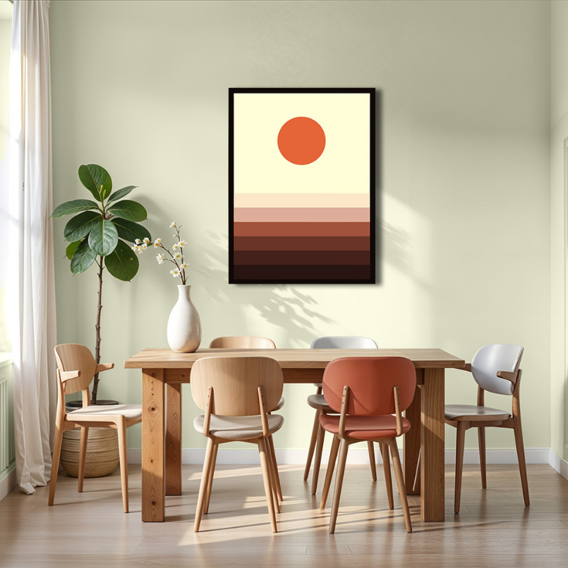 Beige Ombre Wood Print Wall Art