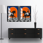 Man On The Black Horse Quiet Luxury Wood Print Wall Art Set of 2
