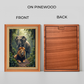Elephant And Lion Wood Print Wall Art 18x23 Inches