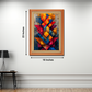 Abstract Geometric Pattern Wood Print Wall Art 18x23 Inches