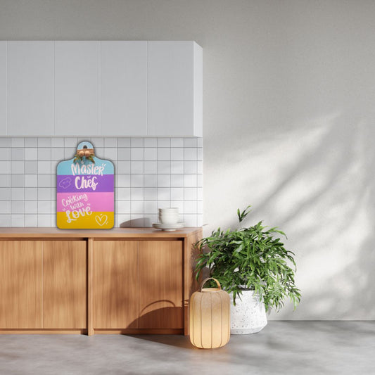 Wooden Master Chef Rainbow Color Wall Hanging and Decorative item