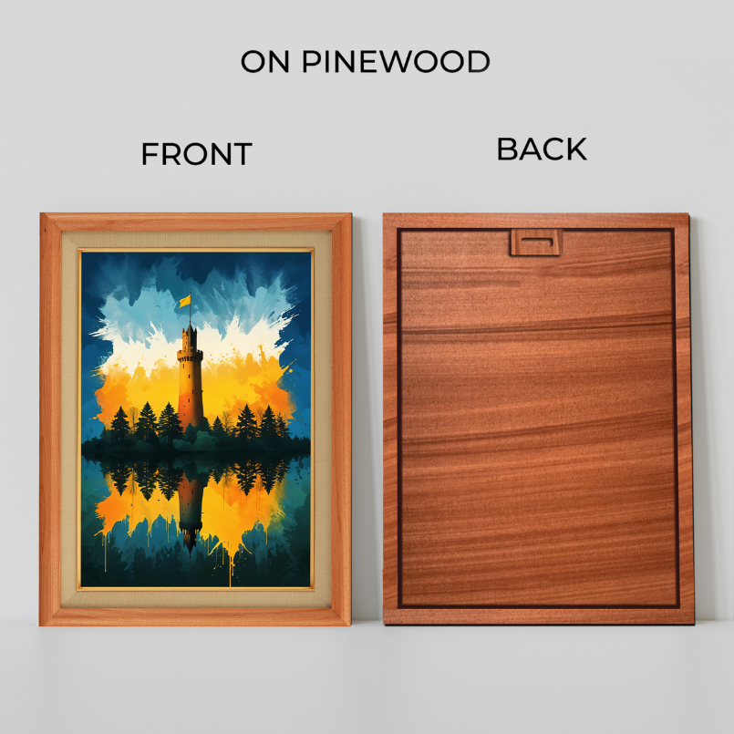 Fort With Flashing Colors Wood Print Wall Art 18x23 Inches