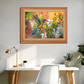 Vividly Colored Hummingbird In Nature Wood Print Wall Art 23x17.5 Inches