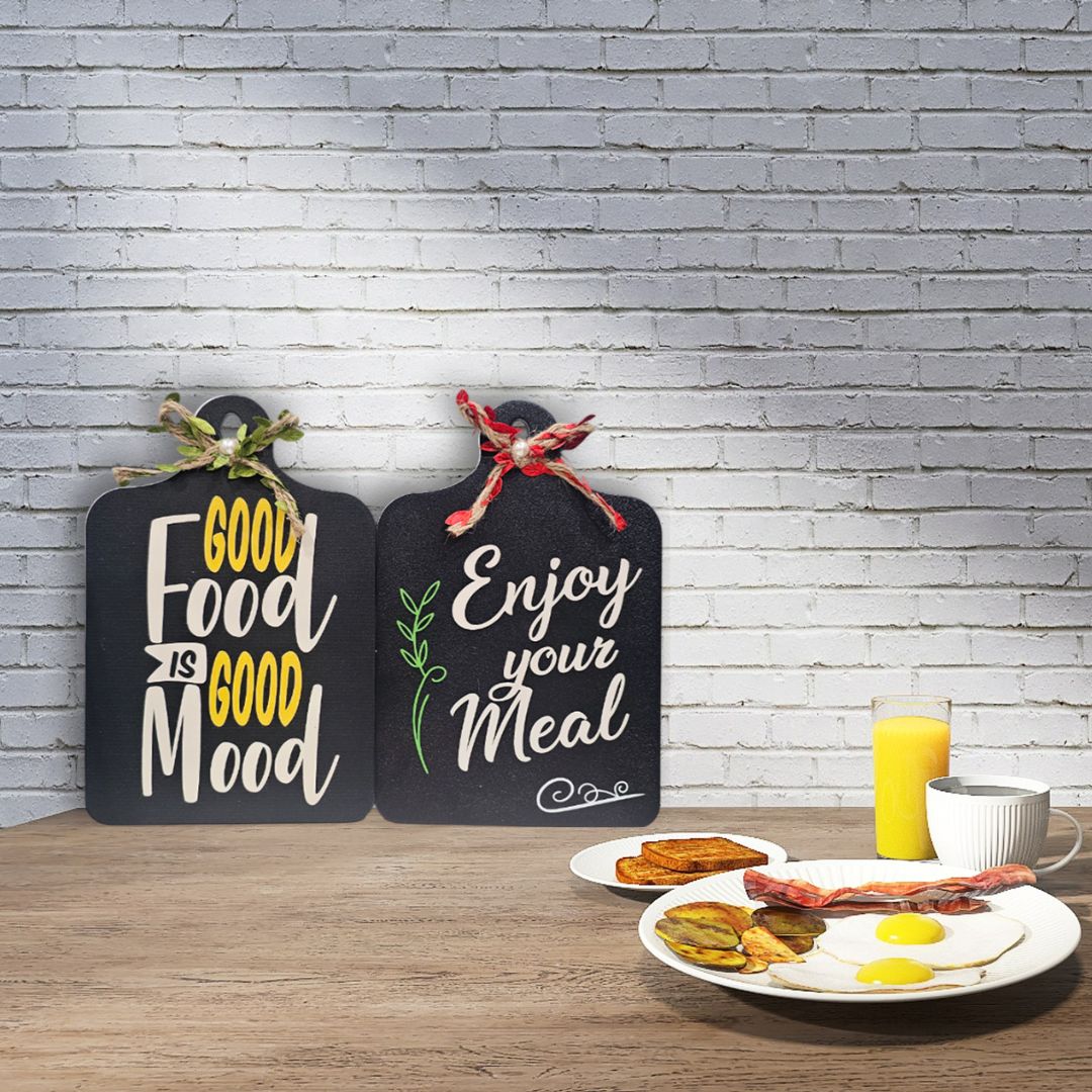 Good Food Good Mood & Enjoy your Meal  Wooden Wall Hanging and Decorative item