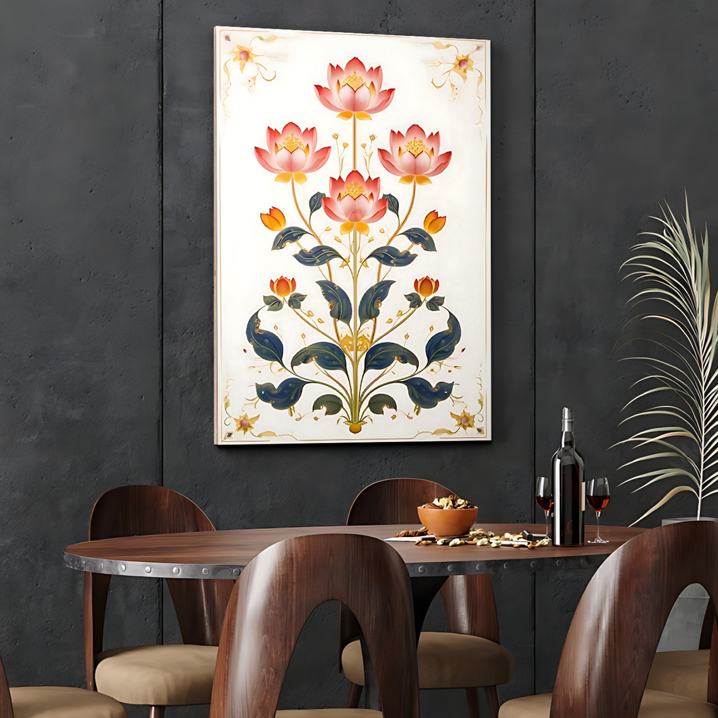 Flowers Branch Wood Print Wall Art