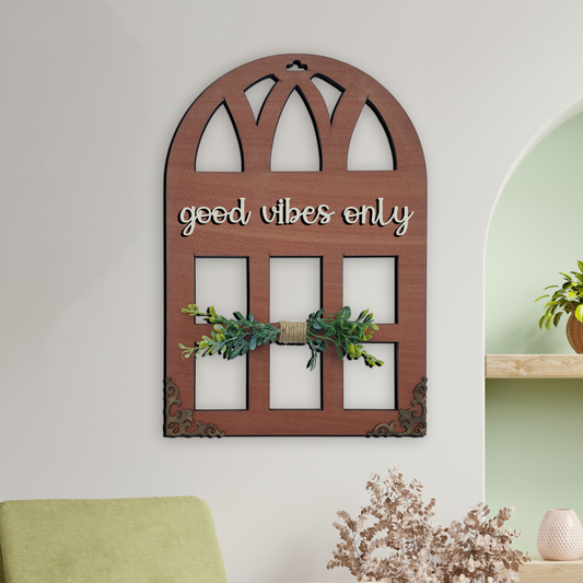 Good Vibes Only Window Wall Art