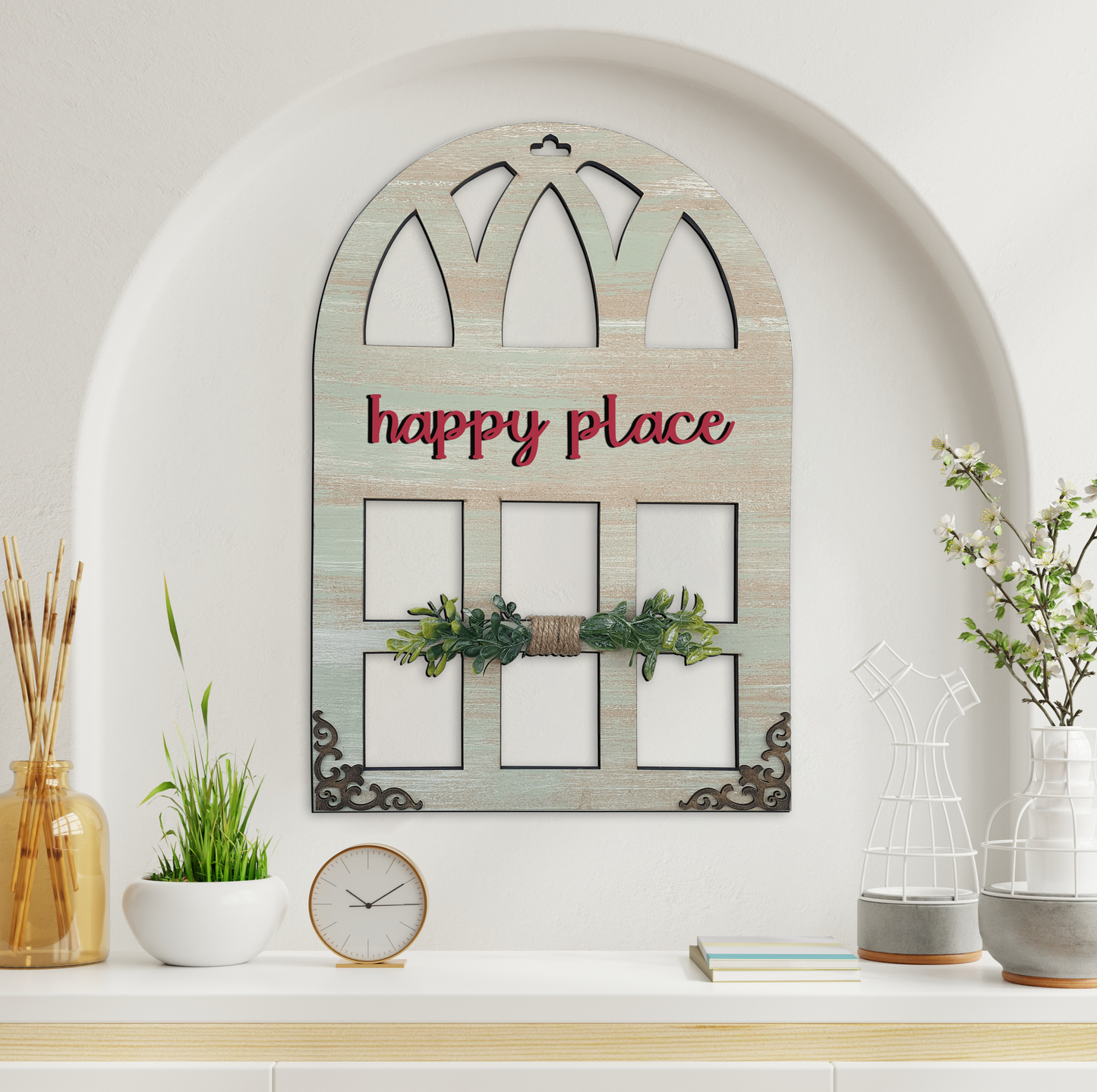 Happy Place Window Wall Art