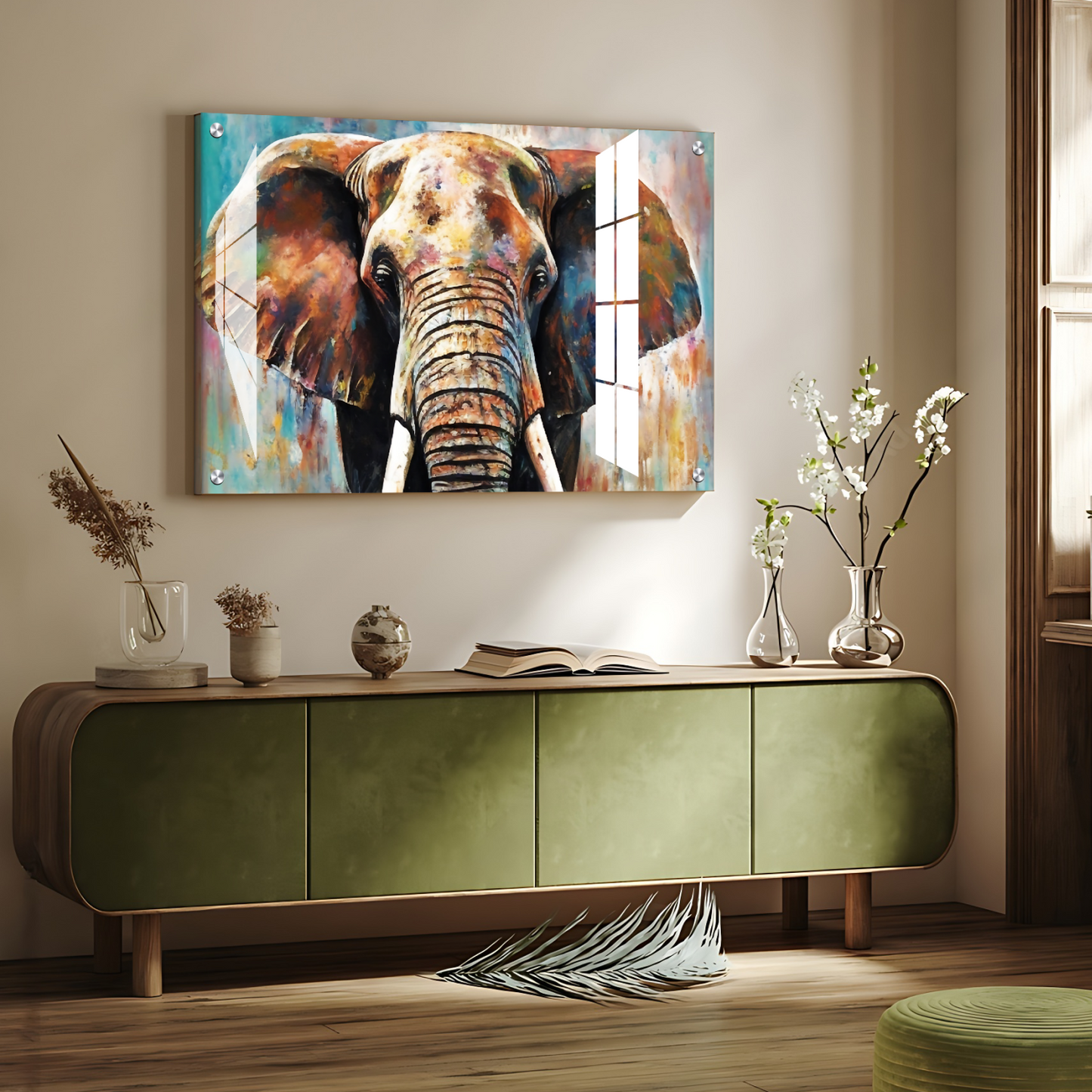 Elephant Luxury Wall Art Vastu Painting