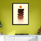 Stones Boho Beige Wood Print Wall Art